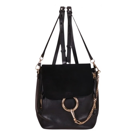 Chloe Bags Chloe Faye Medium Backpack Black Suede Poshmark